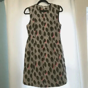 Diane Von Furstenberg Gray and Pink Midi Dress